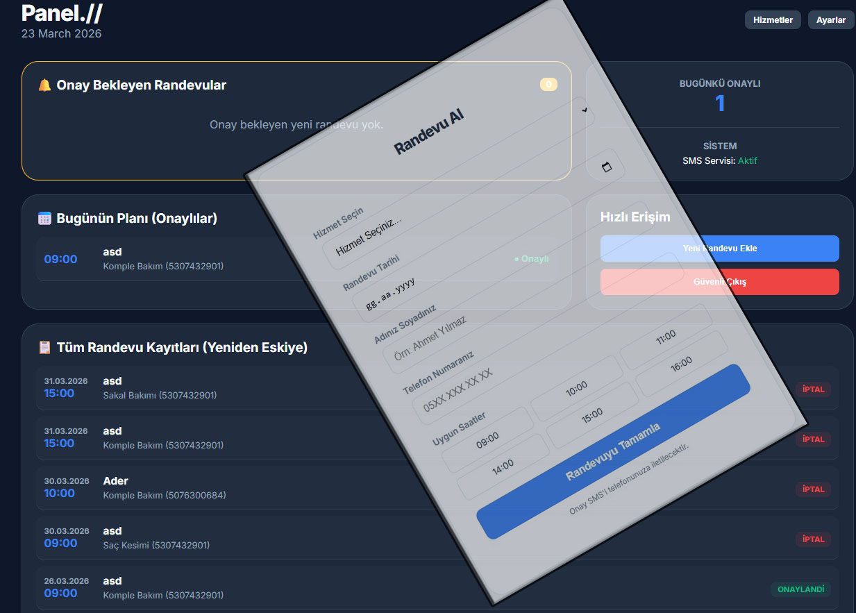 OmniAppointment - Gelişmiş Online Randevu ve Yönetim Ekosistemi